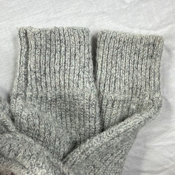 Free People Cardigan Womens Small Alpaca Blend Gray Knit Metal Buttons Oversized - Picture 9 of 9